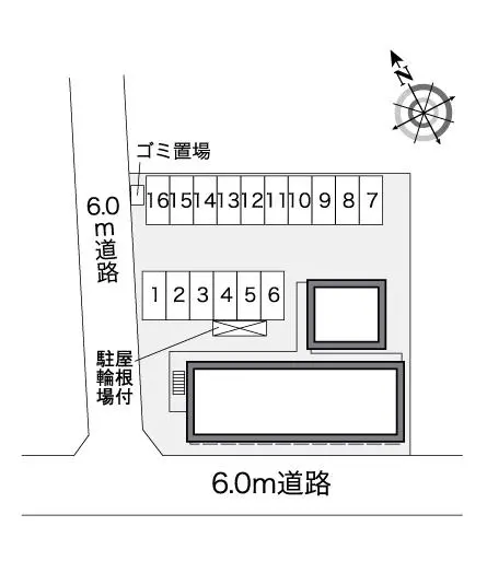 ★手数料０円★日立市本宮町４丁目　月極駐車場（LP）